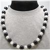 Bundela Gems Autentiche collane di perline rotonde in onice e pietra di luna 18"" uomo e d...