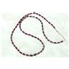 Bundela Gems Collana unisex originale granato tubo liscio pietra preziosa argento pieno pe...