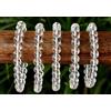 Bundela Gems Bracciale Unisex 6-8MM Cristallo Naturale Quarzo Liscio Rotondo Pietra Prezio...