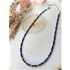 Bundela Gems Collana di perle piene d'argento con pietre preziose rotonde sfaccettate di l...