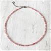 Bundela Gems Collana Chakra Cuore Perline Gemme Rotonde Sfaccettate Tormalina Rosa Delicat...