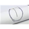 Bundela Gems Bracciale perle tonde sfaccettate tanzanite blu 2-3 mm 6-8"" ragazze e donne