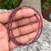 Bundela Gems Collana con pietre preziose rotonde micro sfaccettate granato rosso 24""