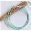 Bundela Gems Bellissima collana potente con perle rotonde micro sfaccettate in amazzonite ...