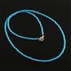 Bundela Gems 2-3MM A++ Blu Turchese Sfaccettato Rotondo Pietre Preziose Collane 18''...