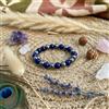 Bundela Gems AAA++ Lapislazzuli e Pirite pietra preziosa rotonda liscia con perline 2 brac...
