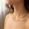 Bundela Gems Collana girocollo con perline pietre preziose rotonde lisce citrino originali...