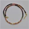 Bundela Gems Collane fatte a mano con perline Rondelle sfaccettate in tormalina e perle 24""