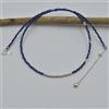 Mystery Of Gems Collana fatta a mano 18" con perline e pietre preziose rotonde placcate in la...