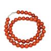 Bundela Gems AA++ Collane di perline rotonde lisce diaspro rosso naturale 18'' uomo e donna