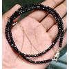 Bundela Gems Collana girocollo con perline Rondelle sfaccettate spinali nere 18"" uomo e d...