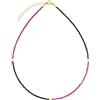 Bundela Gems Collane girocollo con perline in tormalina rosa e pietra preziosa rotonda sfa...