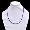 Bundela Gems Collana girocollo con perline e pietre preziose rondelle sfaccettate ametista...