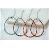 Bundela Gems Bracciale Multi Tormalina Micro Sfaccettato Rotondo Gemme Perline Placcato Ar...