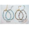 Bundela Gems Bracciale multi tormalina sfaccettata pietra preziosa rotonda 2-3 mm perle...