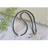 Bundela Gems Collana girocollo 18" perle e argento pirite 2 sfaccettate rotonde 2 mm picco...