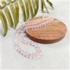 Bundela Gems Collana girocollo originale A++ rosa chiaro quarzo liscio pietre preziose rot...