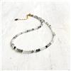 Bundela Gems Collana girocollo Delicata A++ Nero Rutilo Sfaccettato Rotondo Gemma 2-3MM Pe...