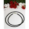 Bundela Gems Collane A++ nere spinali sfaccettate rotonde pietre preziose perline 2-3 mm 2...