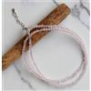 Bundela Gems Collana lunga 32'' pietra preziosa rotonda sfaccettata quarzo rosa perline pi...