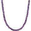 Bundella Gems A++++ Nature Ametista Smooth Round Beads Energy Handmade Unisex Collane 18''