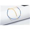 Bundela Gems Bracciale fatto a mano A+++ pietre preziose rotonde sfaccettate tanzanite blu...