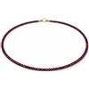 Bundela Gems Collana girocollo ragazza e donna perle rotonde sfaccettate granato rosso...