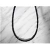 Bundela Gems Collana potente con perline rotonde sfaccettate spinali nere da 2-3 mm 18""
