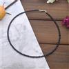 Bundela Gems Collane perline rotonde sfaccettate ossidiana nera 3 mm A++ 18"" uomo e donna