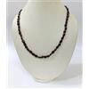Bundela Gems Collane girocollo con perline pietre preziose ovali lisce granato naturale A+...