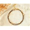 Bundela Gems Collane piccole perle rotonde sfaccettate occhio di tigre e perla 18"" uomo e...