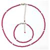 Pacchetto Collane rotonde micro sfaccettate in giada rosa 24""