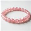 Bundela Gems Bracciale Cuore Chakra Quarzo Rosa Liscio Rotondo Gemma Perline Love Luck 6-8''