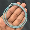 Bundela Gems Collana girocollo perle pietre preziose rondelle sfaccettate acquamarina...