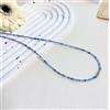 Bundela Gems A++ Delicato opale blu sfaccettato pietre preziose rotonde perline fatte a ma...