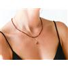 Bundela Gems Collana fiducia perle rotonde micro sfaccettate granato rosso A++ 2-3 mm 24''