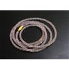 Bundela Gems Collana lunga con perline e pietre preziose rondelle sfaccettate al quarzo ro...