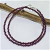 Bundela Gems Collana di perle con pietre preziose rotonde lisce granato rosa originale reg...