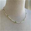 Bundela Gems Perle naturali e peridoto forma ovale liscia perle preziose collane fatte a m...