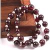 Bundela Gems Collana girocollo originale granato liscio tondo pietra preziosa argento pien...