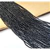 Bundela Gems Filo di perle rotonde sfaccettate spinali nere A++ 12,5'' artigianali per far...