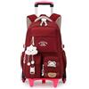 Yumenam Zaino Scuola Trolley 6 Ruote Zaino con Ruote Zaino Trolley Scuola Media Elementare Ragazza Cartelle Cartella Scuola Trolley
