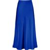 Outoshe - Maxi gonna da donna in raso a vita alta, con elastico nascosto in vita, svasata, Blu reale, S