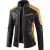 Générique Giacca Da Moto In Pelle Da Uomo Nero Giacca Classica Per Biker Sulla Strada Stile Brando Retro Cafe Racer Giacca A Collo Alto Cerniera Integrale Vestibilità Aderente