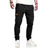 VMSUCIJ Pantaloni da Lavoro Uomo Cotone Pantaloni Tuta con Elastico in Vita con Tasche Pantaloni da Sci e da Trekking