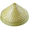 TIETHEKNOT Zhou-long Set di 2 cappelli da pesca tradizionali cinesi in bambù per adulti Beige riso, beige, Taglia L