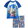 Sonic The Hedgehog Costume da Bagno per Ragazzi | Bambini 2 Pezzi T-Shirt Pantaloncini Personaggio Race Checkers Costume da Bagno