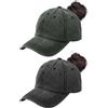 JSTHHTT 2Pcs Cappellino da Baseball Donna, Berretto Sportivo per Ponytail, Morbido Impermeabile Asciugatura Rapida, Regolabile, Protection UV, per Sport all'Aria Aperta, Viaggi