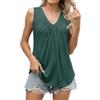 Generico Canotta Donna Scollo Halter Plissé Senza Maniche, Camisole Leggera Morbida Graziosa per Semplici E Freschi Outfit Estivi di Tutti I Giorni
