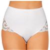 JADEA Culotte in cotone elasticizzato alte in vita donna art. 07 (6pz) - 7, Bianco